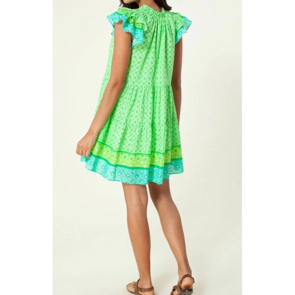 COPY - Hale Bob mini XL Floral Lime Spring Cotton Lined Dress - Picture 6 of 6